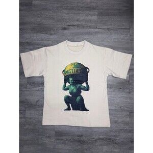 PHERO Atlas French Terry Boxy Drop Shoulder Graphic Tee Large Beige